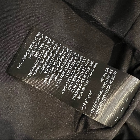 White House Black Market Black Ponte Faux leather Pencil Skirt size 4 - Picture 14 of 14